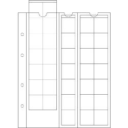 Лист в альбом 'Optima' для монет, на 35 ячеек. 306013
