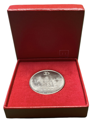 Швейцария медаль 1964 Экспо, Лозанна, в оригинальной коробке, диаметр 33 мм. серебро UNC 3-4-3-31-1