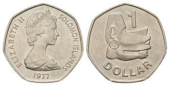 Соломоновы Острова 1 доллар 1977 KM 6 медно-никель UNC 4672-222