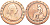 Великобритания 1 пенни 1797 Георг III (1760-1820) KM 618, Spink 3777 медь 107-214