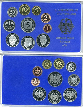 ФРГ государственный набор из 10 монет 2000 G    PROOF  3-5-3-29
