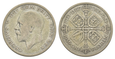 Великобритания 2 шиллинга = 1 флорин 1936 Георг V (1910-1936) KM 834, Spink 4038 серебро 32-1046