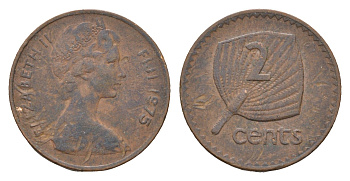 Фиджи 2 цента 1975 KM 28 бронза 4697-665