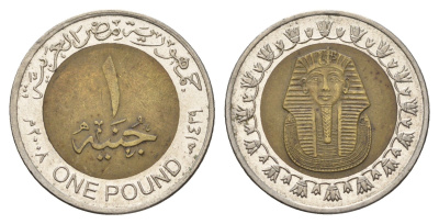 Египет 1 фунт 2008 сфинкс KM 940a биметалл 4673-833