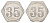 Германия жетон в 35 пфеннигов для приобретения "стакана пива" ND размер 21,5x21,5 мм, вес 0,97 гр алюминий UNC 4638-914