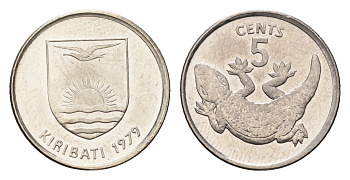 Кирибати 5 центов 1979 KM 3a сталь плакированный никелем UNC 4630-268