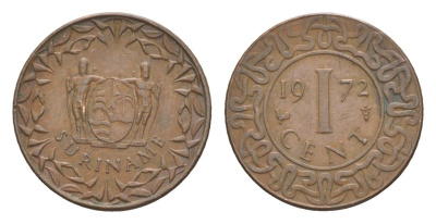 Суринам 1 цент 1972 KM 11 бронза 4649-523