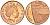 Великобритания 1 пенни 2010 Елизавета II (1952-2022) KM 1107, Spink B6 сталь плакированная медью 4609-716