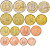 Испания евронабор из 8 монет 2011 1, 2, 5, 10, 20, 50 евроцентов, 1 и 2 евро KM 1040, 1041, 1042, 1070, 1071, 1072, 1073, 1074 UNC 183-611