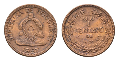 Гондурас 1 сентаво 1957 KM 77.2 бронза 4668-757