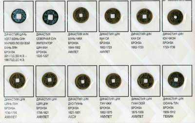 Китай набор из 12 монет ND (221 до н.э - 1912 н.э) 6207-26-1-4