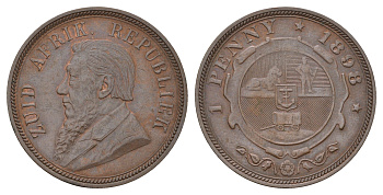 ЮАР 1 пенни 1898 KM 2 бронза 4044-1513
