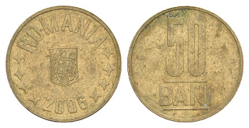 Румыния 50 бань (бани) 2006 KM 192 никель латунь 4635-147