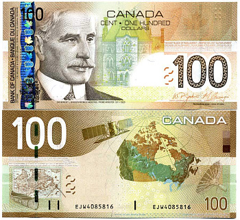 Канада 100 долларов 2009 Pick 105e бумага UNC (пресс) 451-209-1