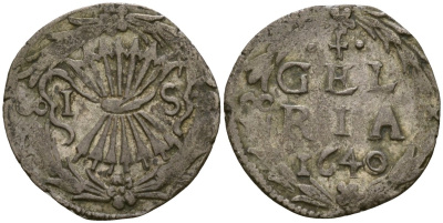 Нидерланды, Гелдерленд 1 штюбер 1640 KM 35 серебро 272-625