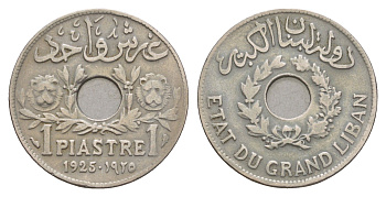 Ливан 1 пиастр 1925 KM 3 медно-никель 4657-712