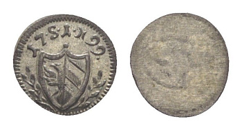 Нюрнберг 1 пфенниг 1799 KM 397 серебро UNC 1529-1015