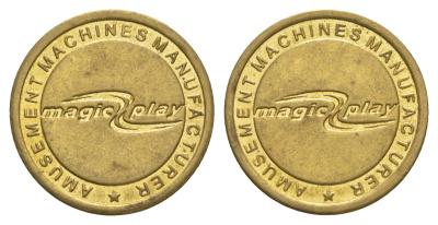 Египет жетон для торгового автомата - Magic Play диаметр 24 мм, вес 5,6 гр латунь aUNC 4656-635