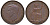 Великобритания 1 пенни 1939 Георг VI (1936-1952) KM 845, Spink 4114 бронза 4131-432