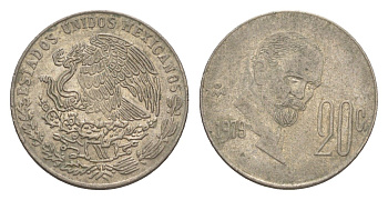 Мексика 20 сентаво 1979 Франциско Индалеси KM 442 медно-никель 4644-654