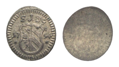 Нюрнберг 1 пфенниг 1754 KM 315 серебро UNC 1529-915