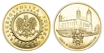 Польша 2 злотых 1996 MW, Замок Лидзбарк-Варминьский KM 313 нордик  UNC  413-5444