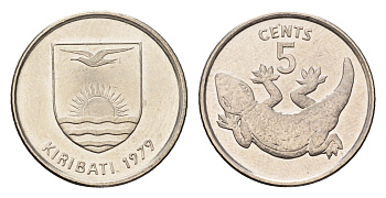 Кирибати 5 центов 1979 KM 3a сталь плакированный никелем UNC 4627-117