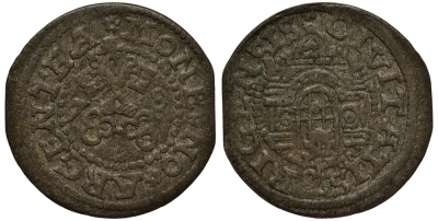 Рига 1 шиллинг (шеляг) 1578 свободный город (1562-1581), вес 1,12 гр. Neumann 9 серебро 1516-542