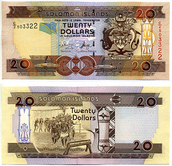 Соломоновы острова 20 долларов 2006 Pick 28(1) бумага UNC (пресс) 7547-6-4-2