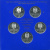 ФРГ набор из 5 штук по 10 марок 1998 A, D, F, G, J, 300 лет благотворительному фонду францисканцев KM 194 серебро PROOF 6-5-2-10