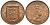 Джерси 1/12 шиллинга 1957 Елизавета II (1952-2022) KM 21 бронза UNC 41-524