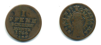 Гослар 1 пфенниг 1764 HCRF KM 126 медь 00-00