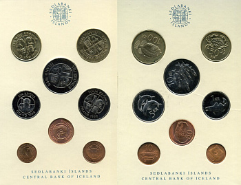 Исландия госнабор из 8 монет 1981-1996 UNC 3-4-1-52