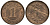 Германия 1 пфенниг 1876 G, цена по каталогу МТ 250 евро J. 1, KM 1 медь UNC 00-822-51