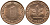 ФРГ 1 пфеннига 1969 G KM 105, J. 380 сталь плакированная медью UNC 99-1256