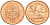 Гайана 5 долларов 2005 KM 51 сталь плакированная медью UNC 4121-426