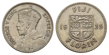 Фиджи 1 флорин 1935 Георг V (1910-1936) KM 5 серебро 270-341