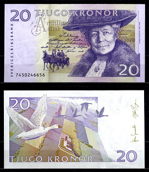 Швеция 20 крон 2007 Pick 63 бумага UNC (пресс) 2198-16-1-1