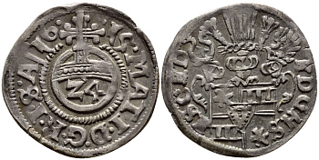 Шаумбург-Пиннеберг 1/24 талера 1615 KM 64 серебро 560-826