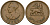Эфиопия 10 центов 1943-1944 EE 1936, Хайле Селассие I, второе правление (1930-1936) KM 34 медь 4135-415