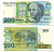 БРАЗИЛИЯ 200 КРУЗЕЙРО 1989 СЕРИЯ 0907 Pick 221 бумага UNC (ПРЕСС) 8595-28-2-2