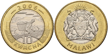 Малави 10 квачей 2006 KM 58 биметалл 4140-631
