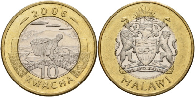 Малави 10 квачей 2006 KM 58 биметалл 4140-631