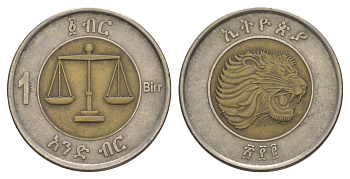 Эфиопия 1 быр 2010 KM 78 биметалл 4650-642