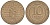 Франция 10 франков 1987 1000 лет первому королю Франции Гуго Капету KM 961 d, Le Franc 371.2 никелированная бронза 4123-641