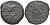Государство Птолемеев триобол 170-164 гг. до н.э. Птолемей VI Филометор и Птолемей VIII Эвергет II,голова Зевса Аммона/два орла, греческая легенда "ЦАРЯ ПТОЛЕМЕЯ", Александрия, 23,45 гр Svoronos 1424 медь 1073-8-52