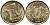 КИПР 2 ЦЕНТА 1988 КОЗЛЫ KM 54.2 никель латунь 211-663
