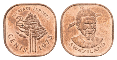 Свазиленд 2 цента 1975 ФАО - Повышайте экспорт KM 22 бронза UNC 75-859
