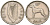 Ирландия 6 пенсов 1950 ирландский волкодав KM 13а медно-никель 4561-1257
