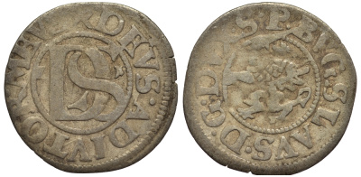 Померания 2 шиллинга = 1/16 талера 1621 Богуслав XIV (1620-1637) KM 63 (17), Hildisch 144 серебро    1524-1025